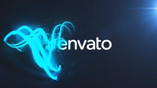 绿色荧光粒子AE模板Magic Lights Logo Reveal