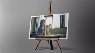 灰色唯美电子相册毕业照展示模板