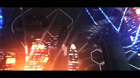 科技大气的朋克风格LOGO3d绚丽片头