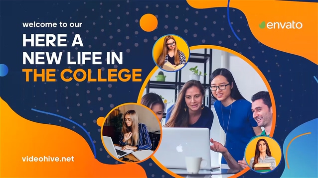 时尚企业商务圆环遮罩财经金融AE片头