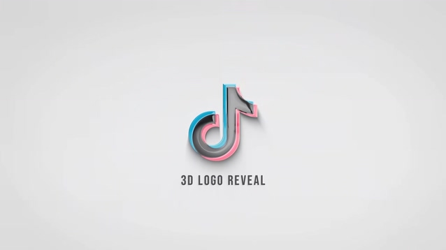 最新款简洁立体3d玻璃logo片头AE模板