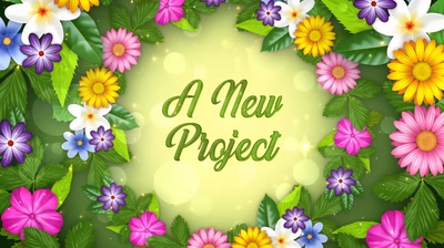 春天花卉鲜花璀璨AE模板片头