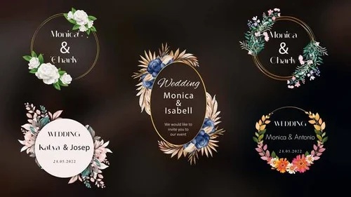 浪漫欧式婚礼花纹字幕包AE_8134