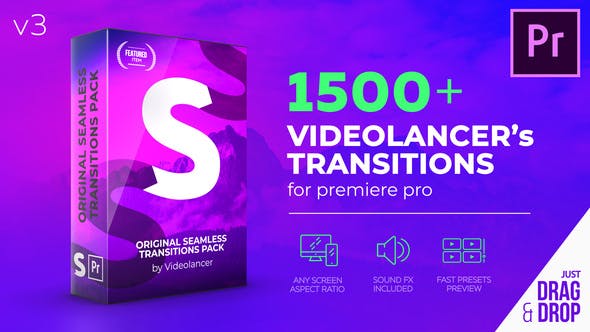 PR模板-1500种缩放平移旋转图形无缝视频转场 Seamless Transitions V3