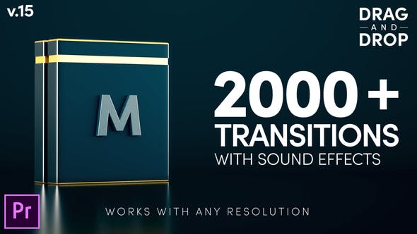 PR模板-2000个移动缩放平移扭曲抖动炫光视频PR转场+音效 Modern Transitions v15