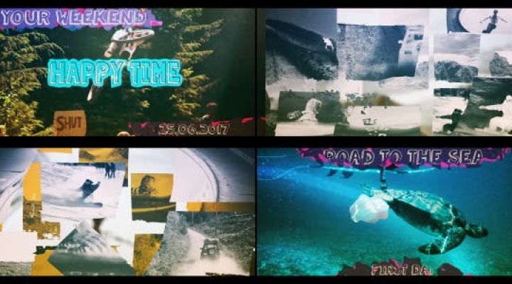 创意快闪视频开场AE模版Colorful Opener