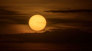夕阳晚霞日落高清实拍视频素材