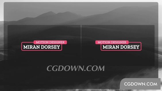 红色简洁边框标题字幕