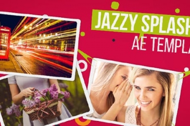 活力动漫爆炸搞笑创意快闪视频AE模版，Jazzy Splashes (Opener)