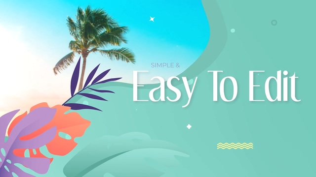 4K热带彩色元素夏天促销AE模板