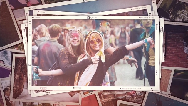 Falling Photo Slideshow复古温馨家庭爱情相册