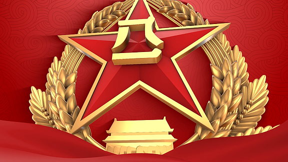 大气震撼E3D干净八一建军节开场片头