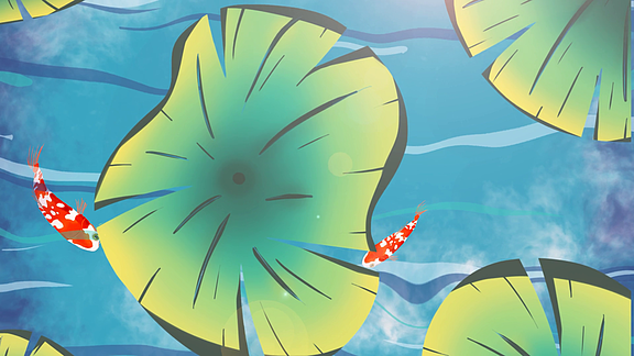 小暑二十四节气夏天清凉西瓜卡通背景视频