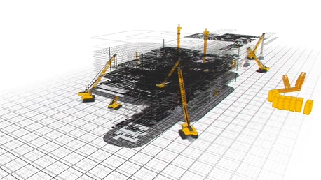 动画塔吊建筑设计你的logoAE片头