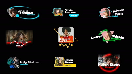 独特的相册头像动画字幕版式