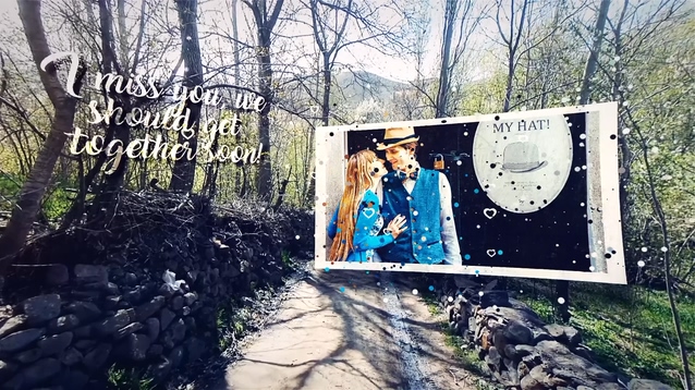 华丽森林辉光粒子浪漫记忆相册AE模板片头