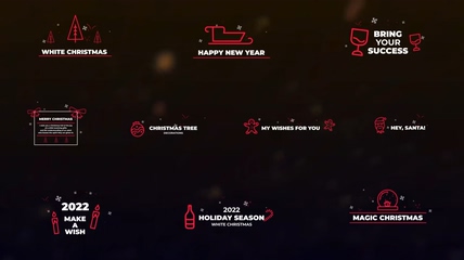 2022新年庆贺时尚标题字幕版式PR模板