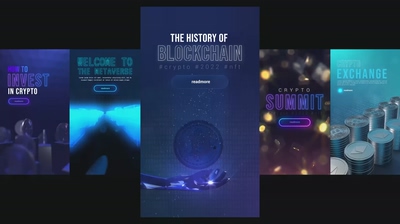 PR模板-5组抖音ins竖屏模板Crypto Instagram Stories