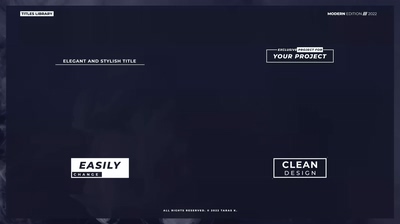 12个现代线框标题小片头AE模板