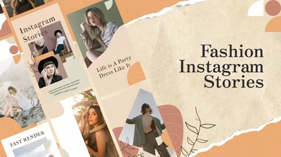 时尚抖音竖屏insAE模板Fashion Instagram Stories