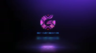 科技霓虹粒子万花筒多彩logo片头AE模板