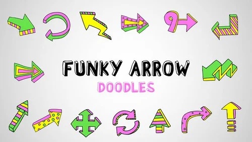Funky Arrow Doodles 视频模板