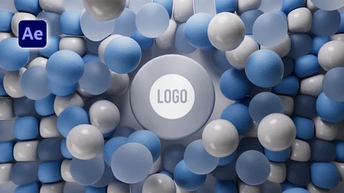 动态球体LOGO展示模板